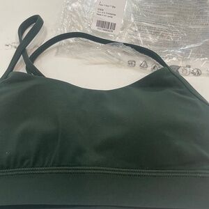 Lululemon Flow Y Bra Nulu, Rainforest Green, brand new, size 2